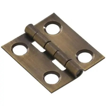 1-1/2" X 1-7/8" Solid Brass Narrow Hinge, Antique Brass Finish, Model 851181