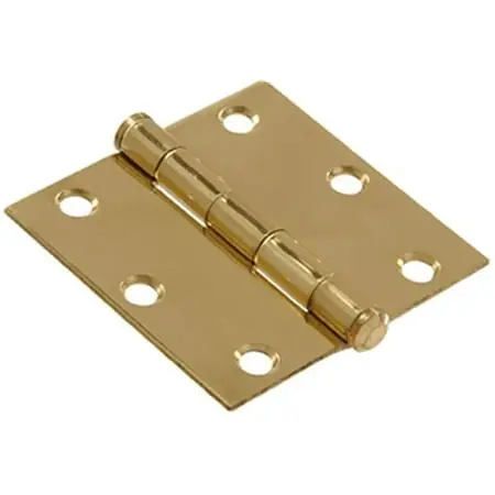 3-1/2 Inch Solid Brass Square Hinge - Model 851258