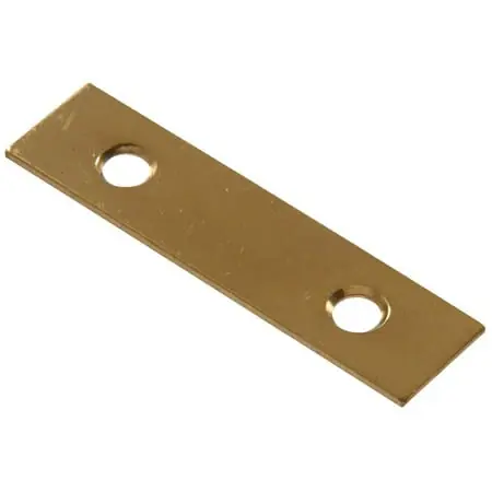 The Hillman Group The Hillman Group 851506 3‘ Solid Brass Mending Plate - Bright Brass Finish 4-Pack