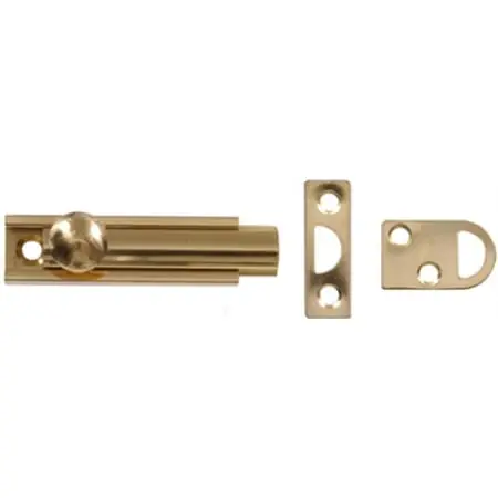 2 Inch Solid Brass Surface Bolt - Model 852249 By Hillman