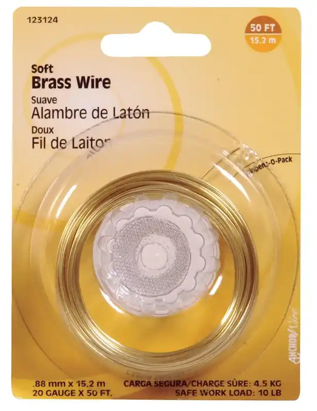 Hillman 50 Ft. L Brass 20 Ga. Wire