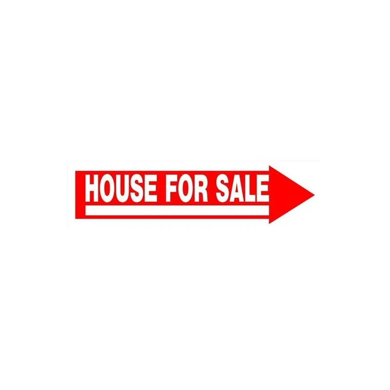 842230 6 X 24 In. Red & White House For Sale Sign