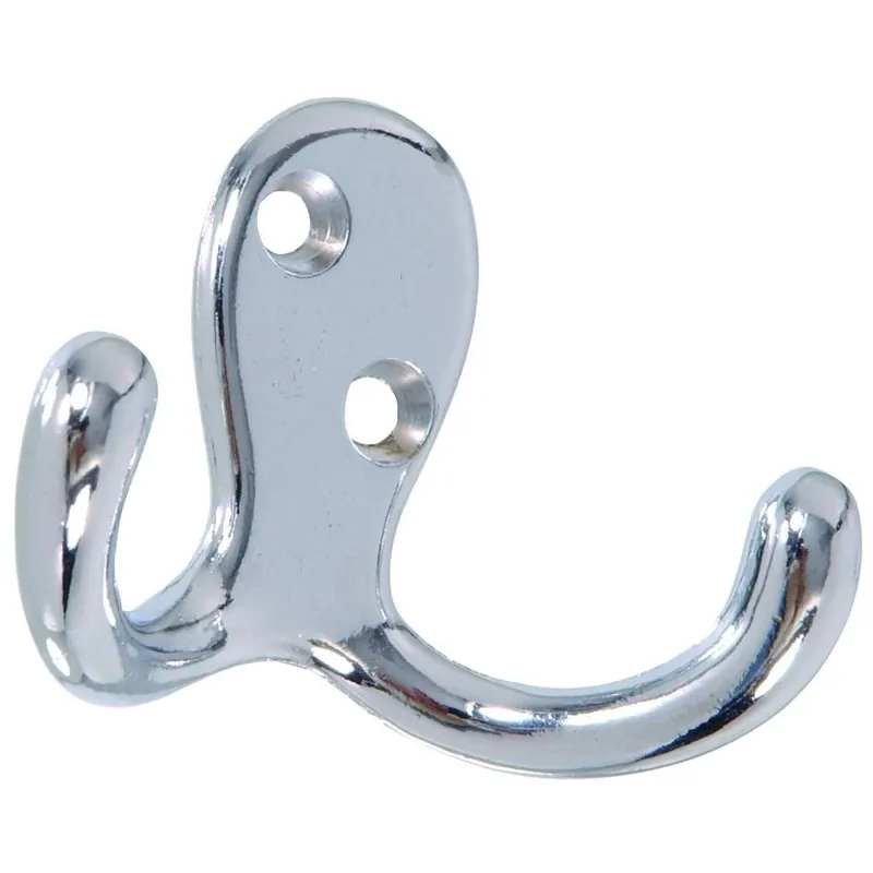 The Hillman Group 852298 Double Clothes Hook, Chrome