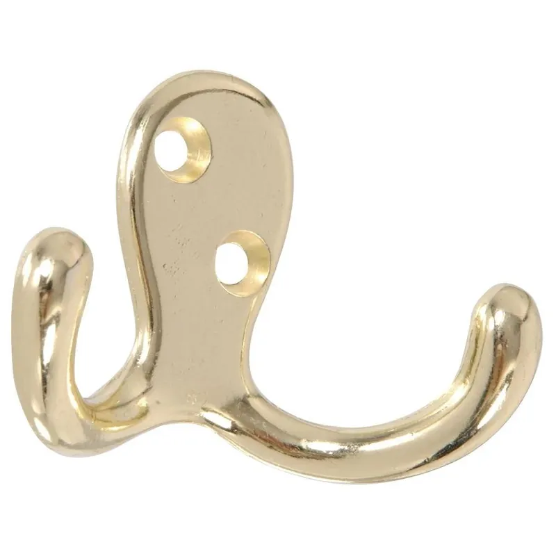 852300 BS PLT DBL CLOTHES HOOK