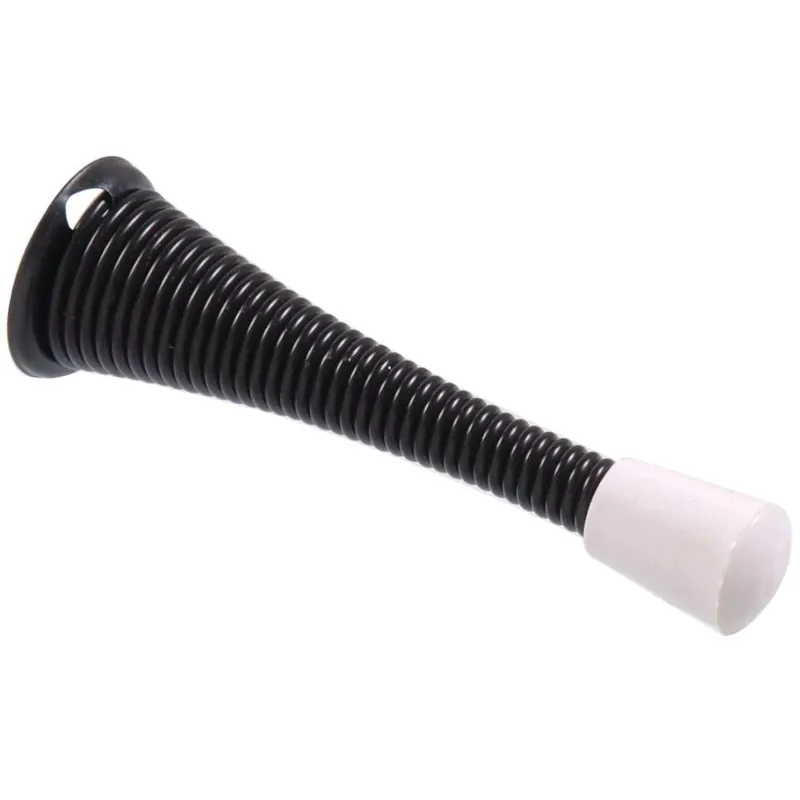 Door Stops The Hillman Group Door Stops 3 In. Oil-Rubbed Bronze Broad Base Spring Door Stop (5-Pack) 852349