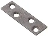 The Hillman Group The Hillman Group 853085 2 X 1/2 In. Mending Plate - Galvanized 4-Pack