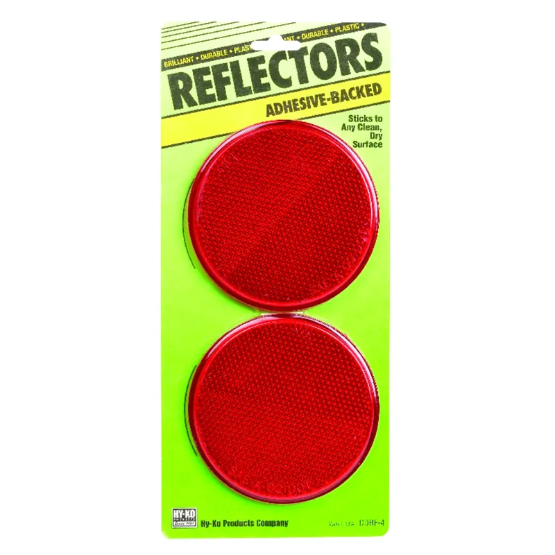 Hy-Ko 8.8 In. Round Red Reflectors 12 Pk