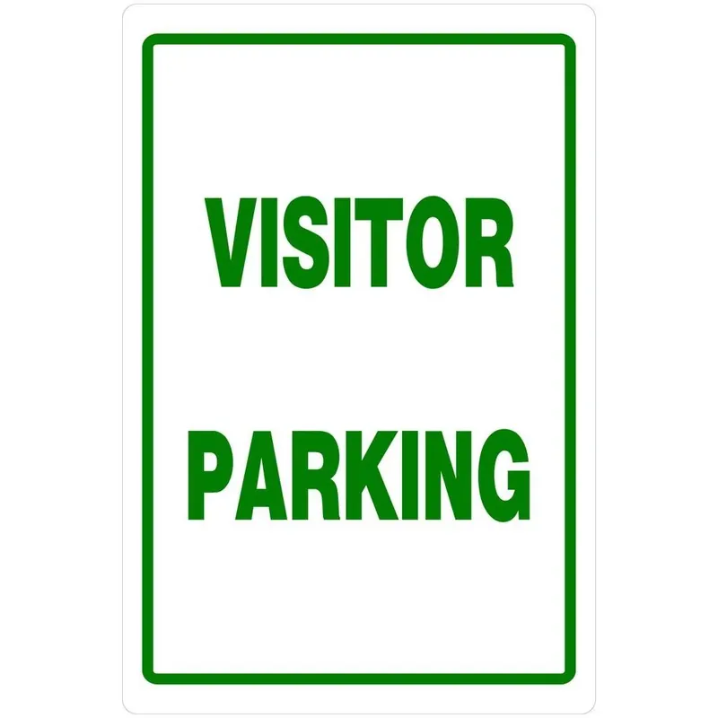 18" X 12" Heavy Duty Plastic Visitor Parking Sign - Model 840016