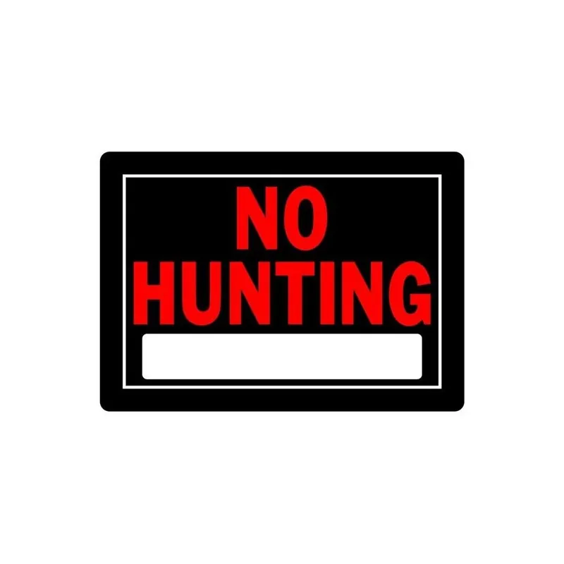 10 X 14 In. Aluminum No Hunting Sign - Durable Outdoor Warning Sign
