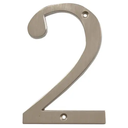 843182 5 In. Nickel Distinctions Zinc Die-cast Flush Mount House Number - 2 - 5 Piece