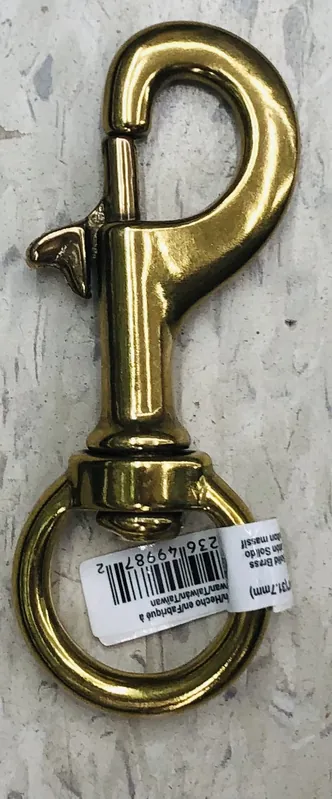 1-1/4" Round Eye Swivel Bolt Snap - Solid Brass - Model 321494