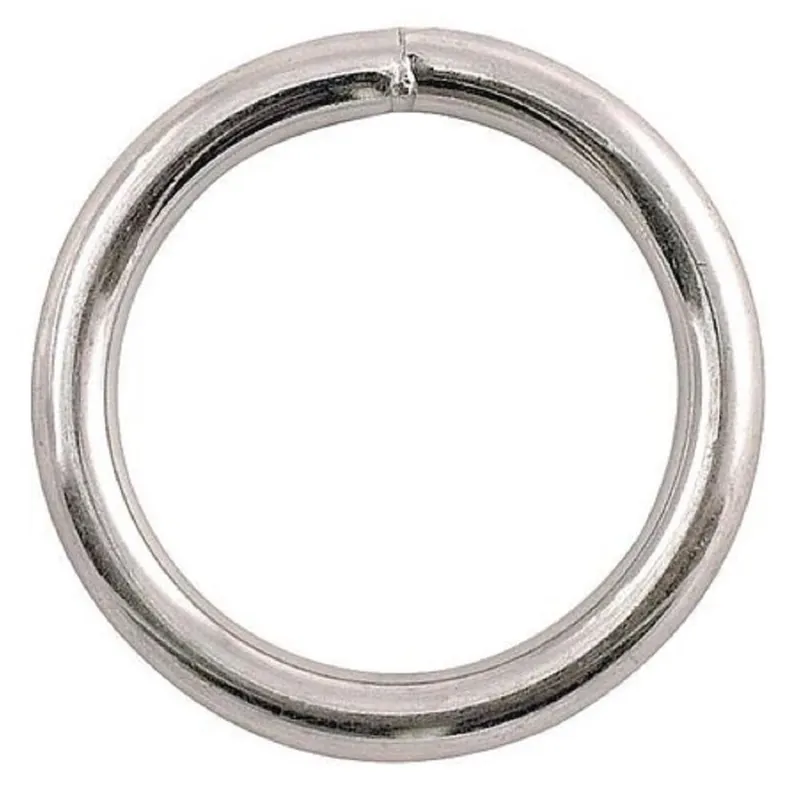 3" Nickel Plated Welded Steel Ring - 1 Gauge, Model Fg Weld Rg-nkl .283x3