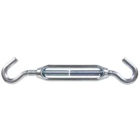 Group Zinc Plated Hook & Hook Turnbuckle 0.5-13 X 19.5 In.