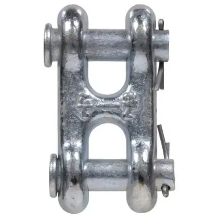 Hardware Essentials Double Clevis Link Hot-dipped Galvanized 3/8 Inch