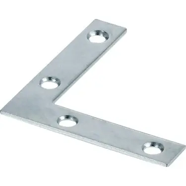 2-1/2" X 1/2" Zinc Plated Flat Corner Iron Mending Plates - Model 851086