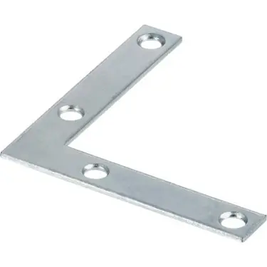 3 X 1/2-inch Zinc Plated Flat Corner Iron Mending Plates - Model 851087