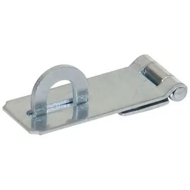 1-3/4" Zinc Plated Fixed Staple Safety Hasps For Cabinets - Hillman