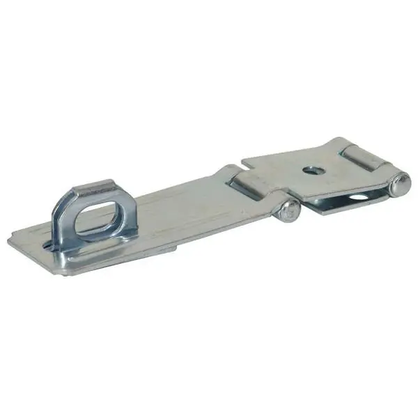 Double Hinge Zinc Safety Hasp - 4.5 Inch Durable Security Solution