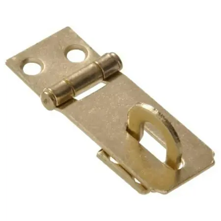 2-1/2" Fixed Staple Safety Hasps, Zinc/yellow Dichromate Finish, Model 851401
