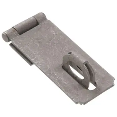 851418 3.5-inch Galvanized Fixed Staple Safety Hasp - Durable Security Solution