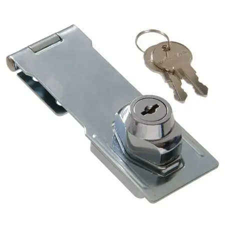 The Hillman Group The Hillman Group 851427 4-1/2‘ Gate Keyed Safety Hasp - Chrome Finish 1-Pack