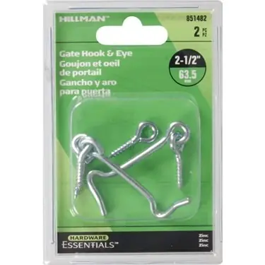 2-1/2" Zinc Plated Gate Hook And Eye Latch - Hillman Model 851482