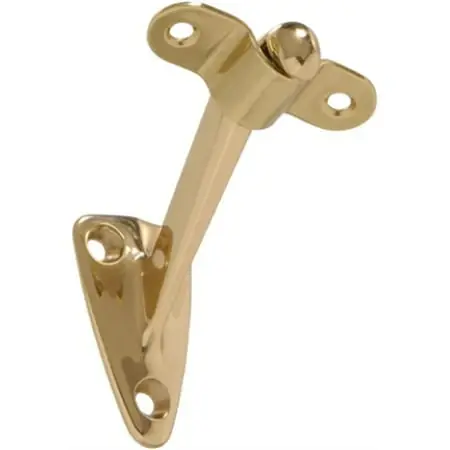 851537 Solid Brass Handrail Bracket - Durable Single Item By Hillman