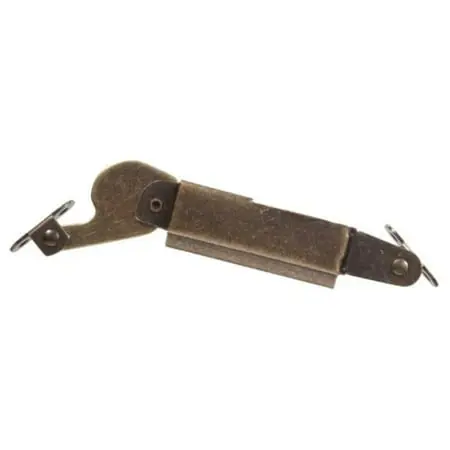 Spring Assisted Lid Support - Center Mount, Antique Brass Finish, Hillman Mending Plates