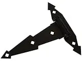 The Hillman Group 851658 8" Ornamental Spring T-Hinge- Black Finish 2-Pack