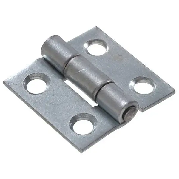 1-1/2" Light Narrow Hinge Fixed Pin, Zinc Plated Hillman Door Hinges 851721