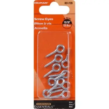 851726 .106 X 15/16-inch Zinc-plated Small Eye Screw Eye Hook