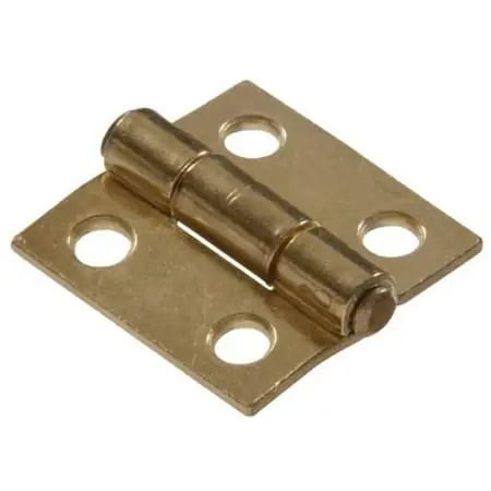 1" Light Narrow Hinge Fixed Pin, Brass Finish, Model 851730