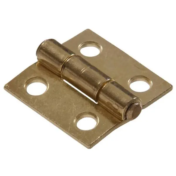 2 Inch Brass Plated Fixed Pin Narrow Butt Hinge - Model 851732