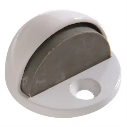 Hardware Essentials Low Dome Floor Door Stops, White, 1/4" - 3/4" Clearance