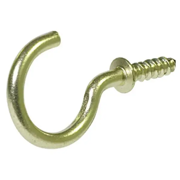 1-1/2 Inch Solid Brass Cup Hook - Hillman Hook And Eye Model 851855