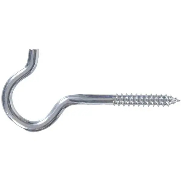 .192 X 3-3/8 Inch Round Ceiling Type Screw Hook, Zinc-plated Hillman