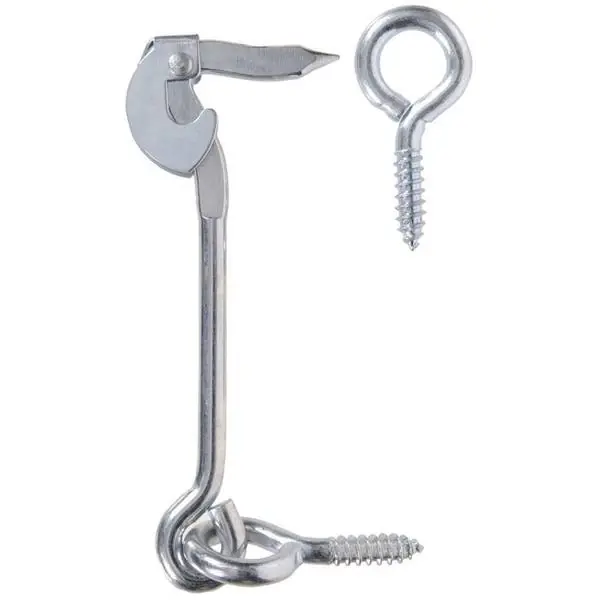 6 Inch Zinc Safety Gate Hook & Eye Latch - Durable And Reliable