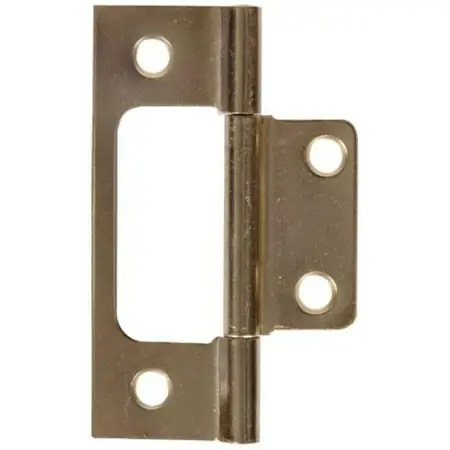 3-inch Non Mortise Hinge With Fixed Pin, Satin Brass Finish By Hillman