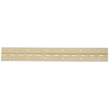 30" X 1-1/16" Brass Plated Surface Mount Continuous Hinge