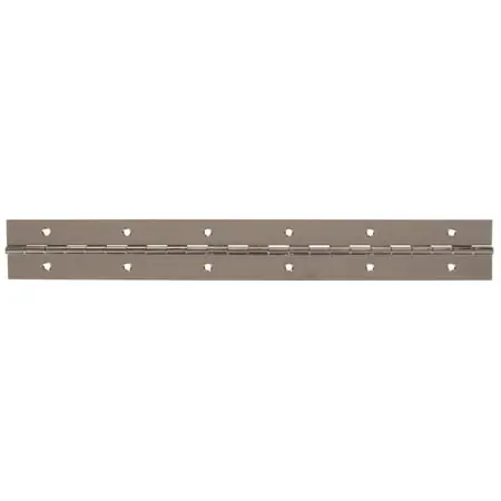 Continuous Hinge 30 X 1-1/16 Inch Nickel Plated Surface Mount