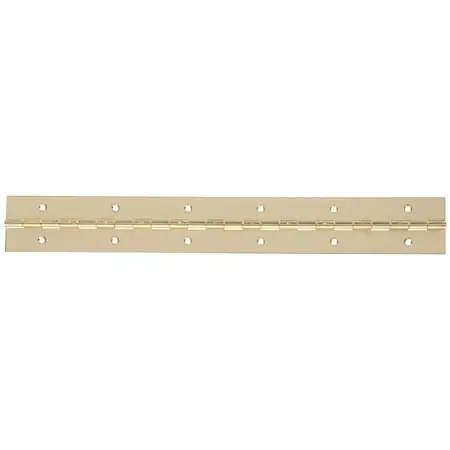 Continuous Hinge 48" X 1.5" Brass Plated Surface Mount