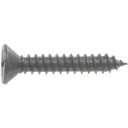 12 X 1-1/4 Wood Screw Flat Head Phillips, Black Finish Hillman Hooks And Eyes