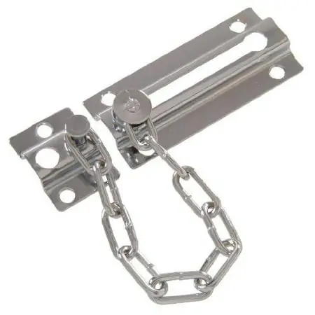 Hardware Essentials 852041 Satin Chrome Door Chain For Enhanced Security