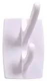Plastic Double Over Door Hook, White Hillman Misc Door Hardware 852101