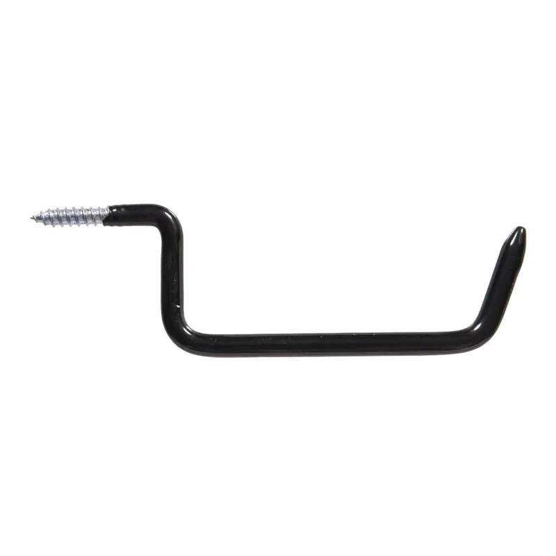 The Hillman Group 4" Ladder Hook, Black Vinyl Coated, 1pk