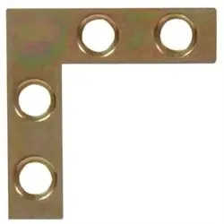 2-1/2 X 1/2 Flat Corner Iron - Zinc And Yellow Dichromate 4Pk Hillman 852201