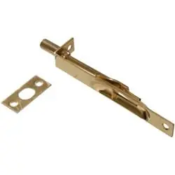 852229 6 In. Solid Brass & Bright Brass Flush Bolt For Doors