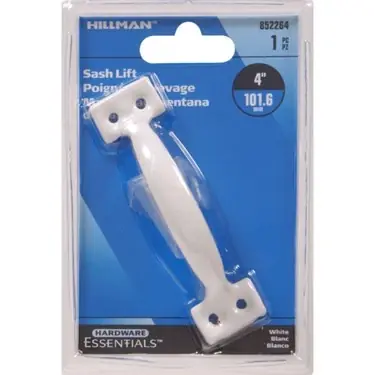 4 Inch Sash Lift Bar In White - Model 852264 For Windows And Doors
