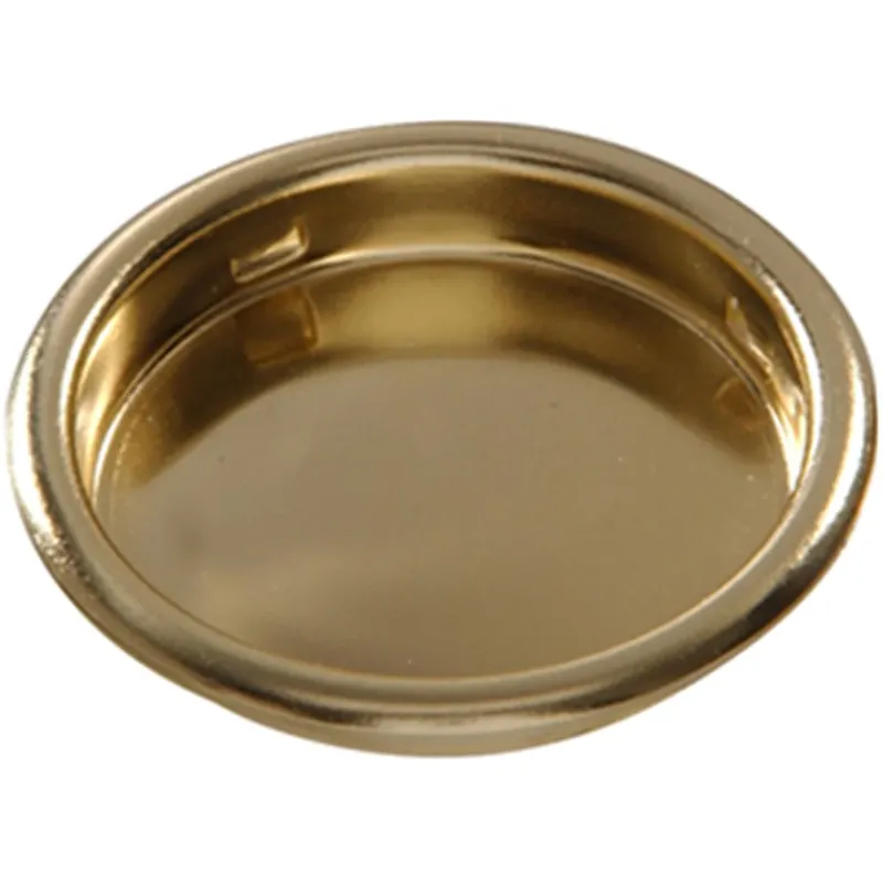 852271 3/4" Brass Plated Cup Pull - Single Item For Cabinets And Drawers