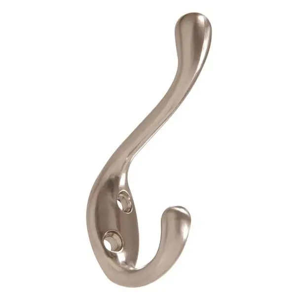 852307 Heavy Duty Satin Nickel Coat And Hat Hook